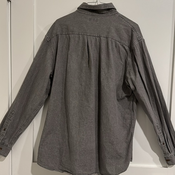 Croft & Barrow Men’s Casual Button Down Shirt - Dark Gray - Picture 4 of 5